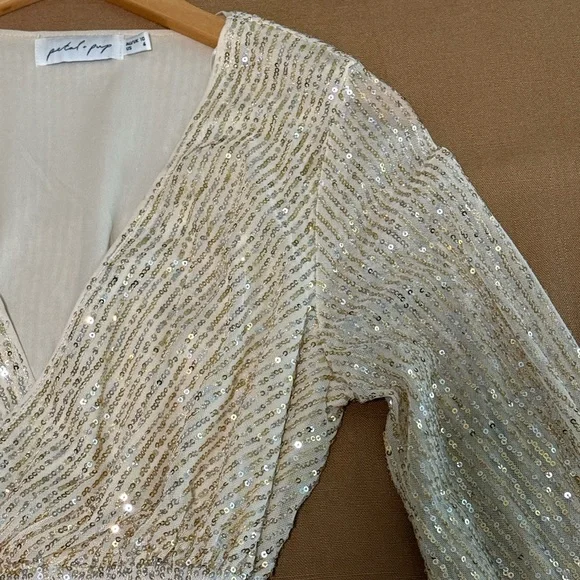 Petal & Pup Sequin Wrap Dress - Picture 4 of 7